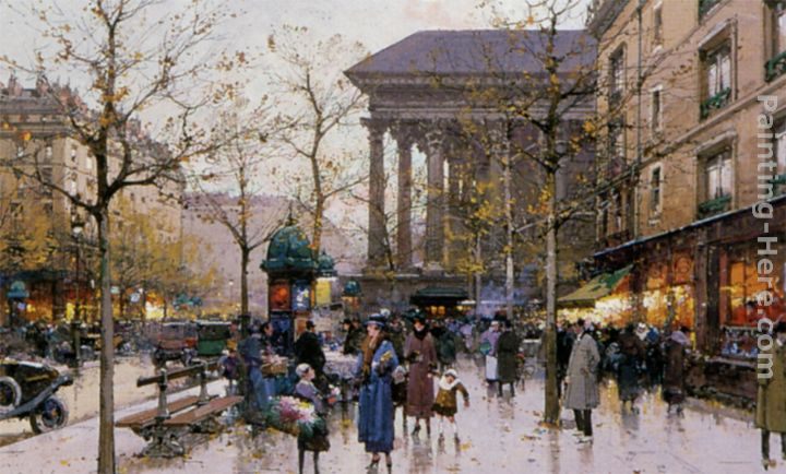 Eugene Galien-Laloue La Place de la Madeleine - Paris